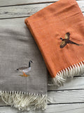 Fringed Herringbone Throw Blanket