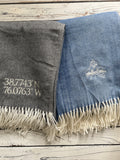 Fringed Herringbone Throw Blanket