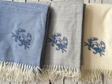 Fringed Herringbone Throw Blanket