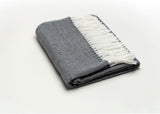 Fringed Herringbone Throw Blanket