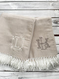 Fringed Herringbone Throw Blanket